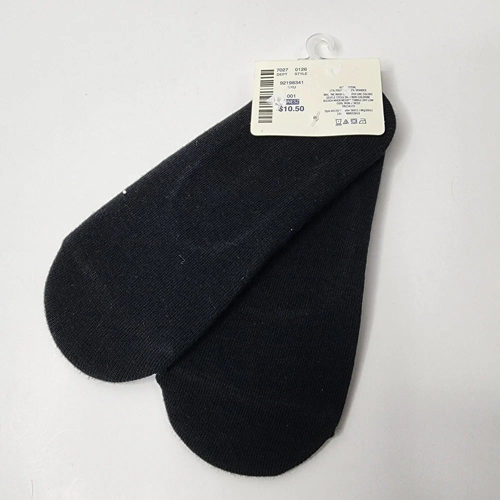 Aeropostale Womens 2 Pack Basic Lightweight No Show Socks Black One Size 9593